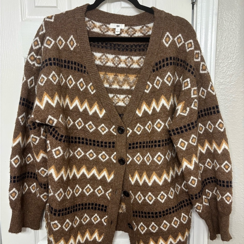 BG Brown Patterned Women's Sweater
